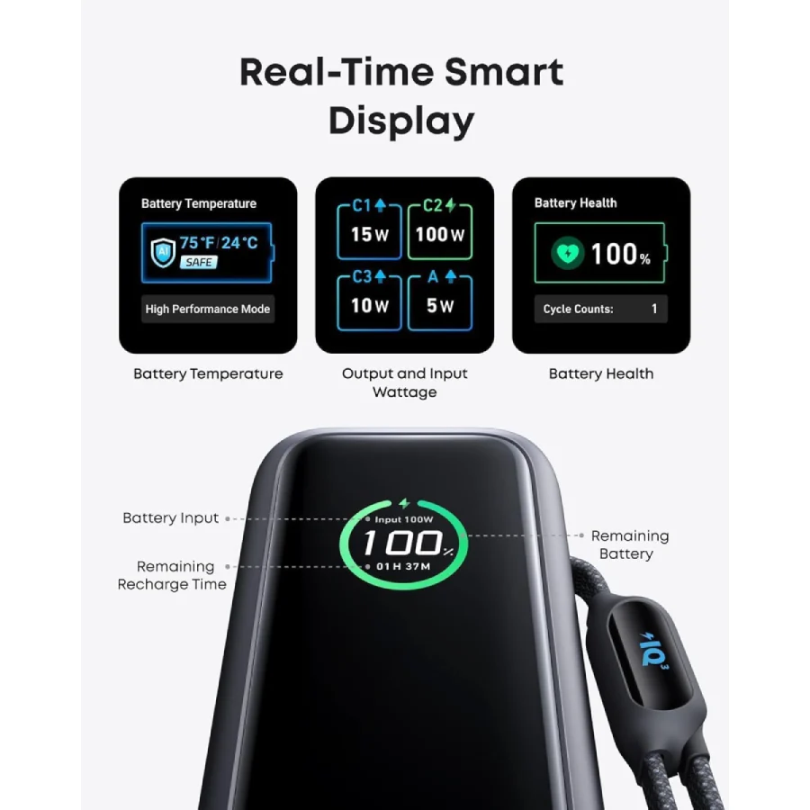 Anker Laptop Power Bank, 25,000mAh 165W Portable Charger with