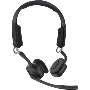 SHOKZ OpenMeet Bone Conduction Headset, Open-Ear Bluetooth Headphones with Dual Noise Cancelling Mic
