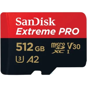 SanDisk 512GB Extreme Pro microSD UHS I Card for 4K Video on Smartphones, Action Cams and Drones