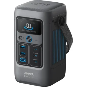 Anker SOLIX C200 DC Power Bank Station (60,000mAh), 192Wh Portable Power Station, LiFePO4 Battery, 200W Solar Generator, For Outdoor Camping, Traveling